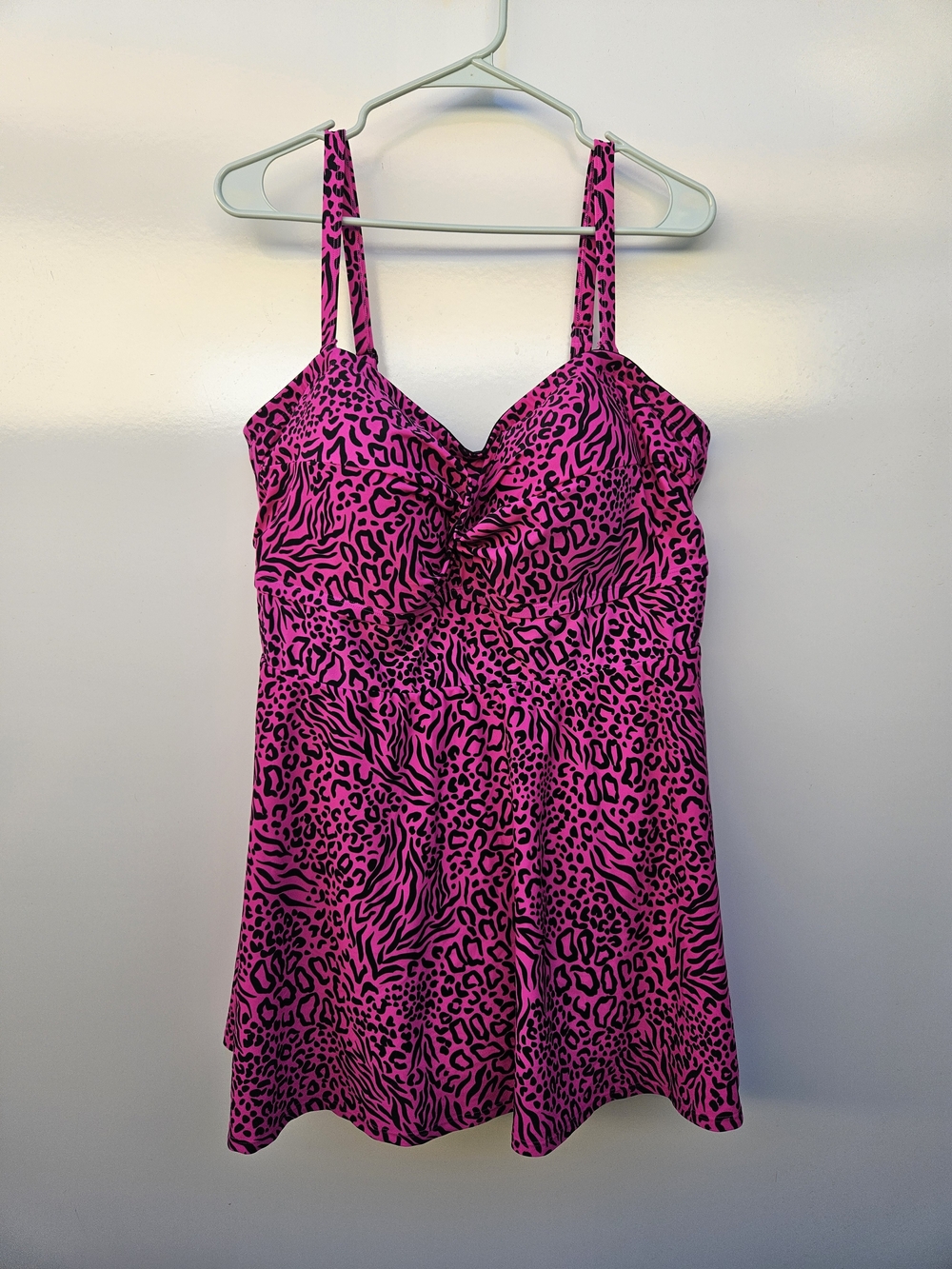 Torrid Hot Pink Leopard Swim Dress 3